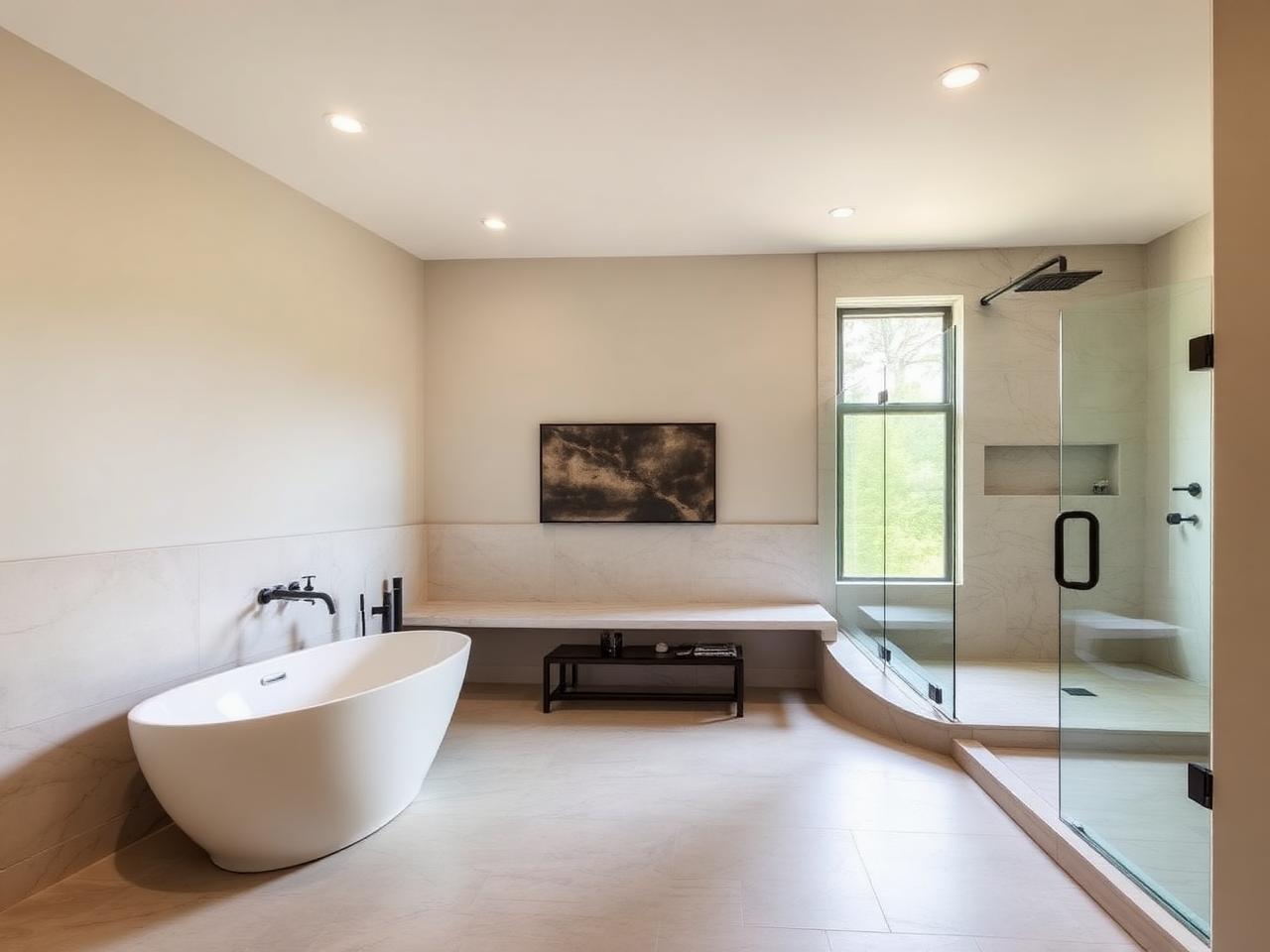 Custom bathroom built by PIER C CONSTRUCTION